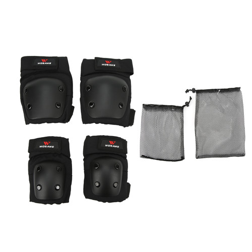 Kids Knee Elbow Pads Breathable Impact Resistant Adjustable Prevent Slip Knee Elbow Guard for Roller Skating Skiing