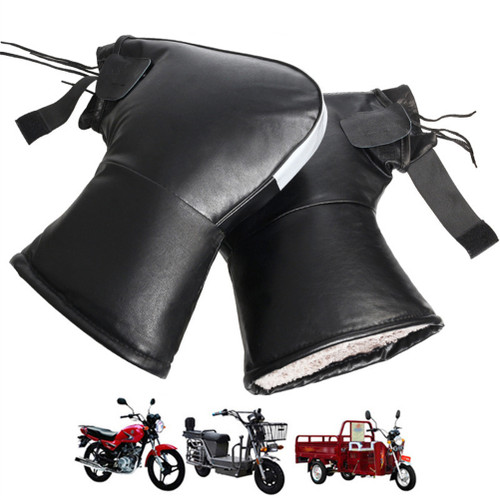 Bike Handlebar Mittens Motorcycle Gloves Waterproof Windproof Gloves with Reflective Strip Winter Warm Thermal Glove