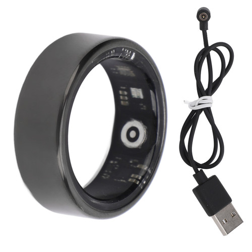 Smart Ring Sleep Monitoring Body Temperature Detection Versatile Health Ring Tracker for Sports Fitness Size 19 Applicable Finger Circumference: Approx. 59.5mm / 2.3in, US Size: 9, ID: Approx. 18.9mm / 0.7in