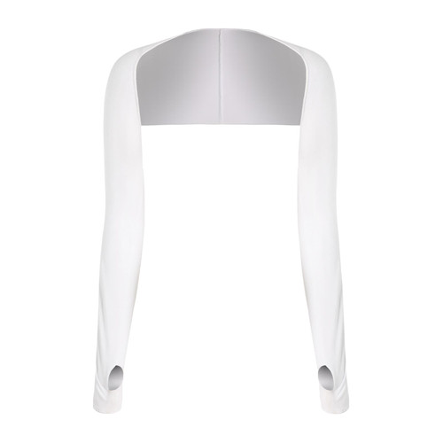 Ultraviolet Sun Protective Cooling Shawl Arm Sleeve Outdoor Cycling Golf Sun Protection Cooling Shawl Arm Sleeves White Free Size