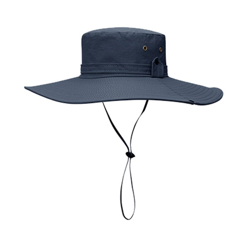 Bucket Hat Wide Brim UPF50+ Breathable Water Repellent with Adjustable Drawstring Sun Hat for Men Hiking Camping Beach Dark Blue
