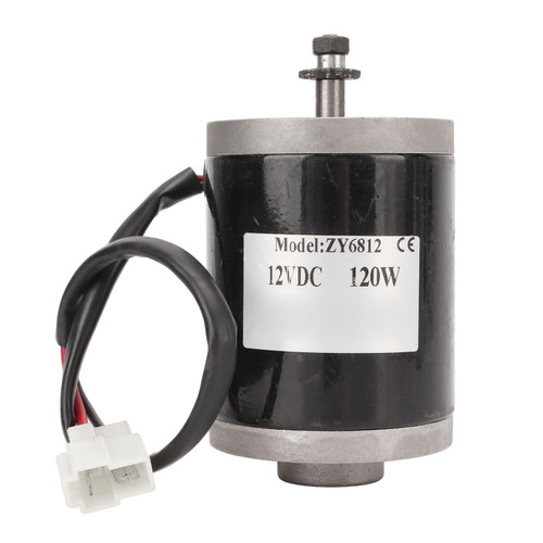 12V 120W Brushed Motor High Speed Small Brushed Motor with Belt Pulley for Electric Scooters Electric Bikes DIY Generator