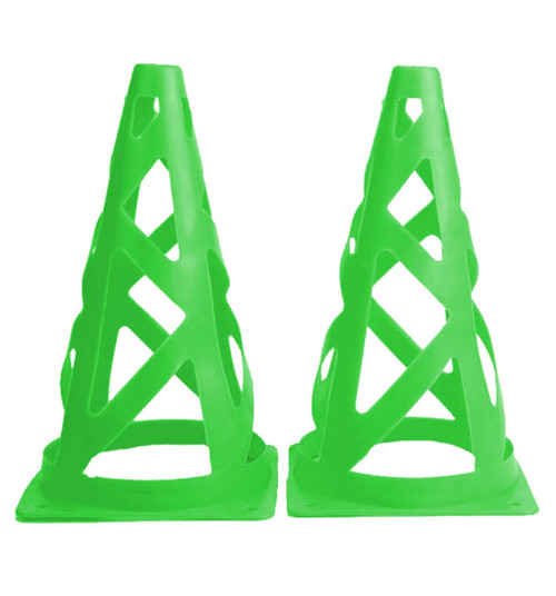 Outdoor Sports Hollow Marker Cones Football Skating Practice Training Traffic Barricade (Green)