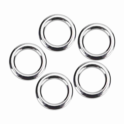 50Pcs/set Stainless Steel Fishing Split Rings Lure Bait Connector Accessory (S)