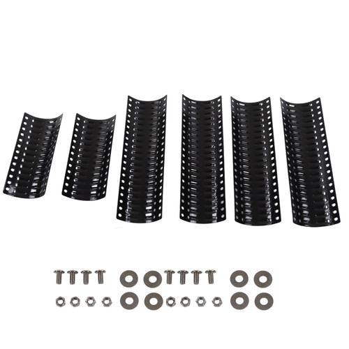 2 Sets Universal Grill Porcelain Heat Plate Adjustable Stainless Steel Heat Shield Grill Replacement Parts