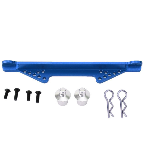 Aluminum Alloy Front Body Bracket Support Mount Fits for TRXXAS RC Car (Dark Blue)