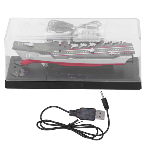 2.4G Wireless Remote Control Aircraft Carrier Simulation RC Children Plastic Boat Toy