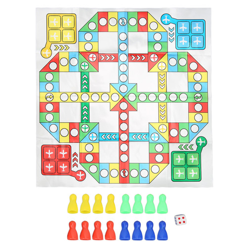 Children Fun Board Game Chess Set Plastic Portable Wear Resistance Chessboard Game Toy for Party Type1