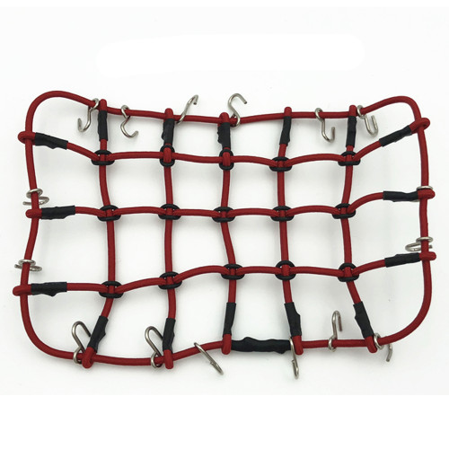 1:10 Scale Motorcycle Luggage Netting 110x190MM Luggage Net for Remote Control Car Red