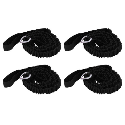 4PCS Kayak Rod Lanyard Nylon Elastic Anti Lost Kayak Paddle Leash For Drifting Surfing Black