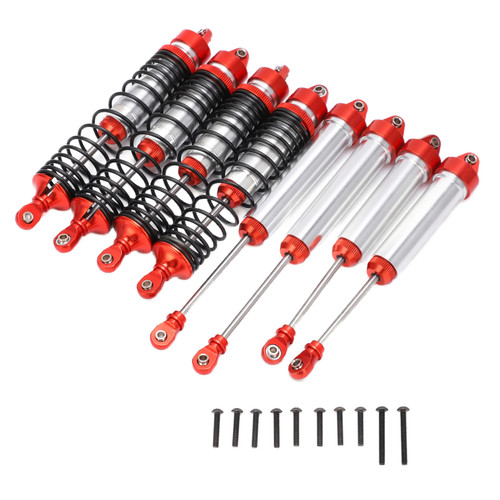 RC Shock Absorber Set Front and Rear Aluminum Alloy Shock Absorber Damper for TRAXXAS UDRRed