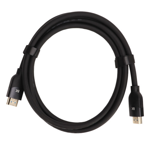 Black Display Cable HD Multimedia Interface 2.1 PVC Cord High Speed Support 4K 2160P 8K Durable Video HD Cable for Monitor TV Game PC Laptop 1.5m / 4.9ft
