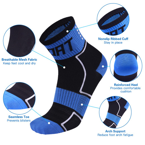 Reflective Cycle Socks High-Visibility Breathable Athletic Socks Bike Riding Running Socks for Men and Women