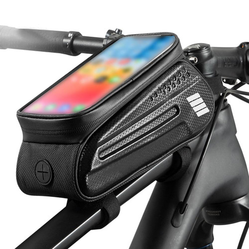 Bike Phone Bag  Phone Front Frame Bag Waterproof Bike Phone Mount Top Tube Hard Case Bag Touch Screen Phone Holder Case