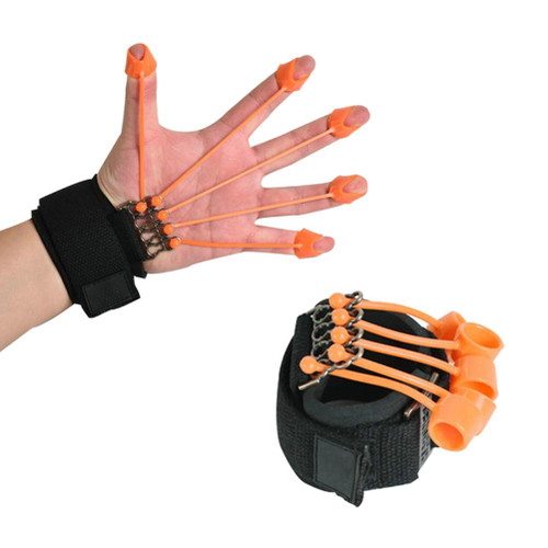 Finger and Hand Extensor Trainer Exerciser with Resistance Band Stretcher Strengthener Finger Flexion Extension Training Strengthener