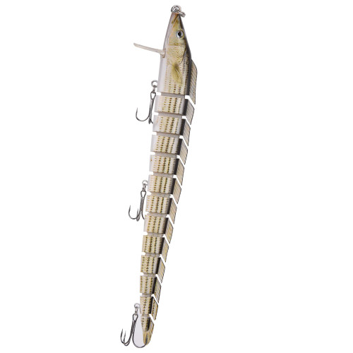 Multiple Segments Hard Swimbait Crankbait Fish Lure Fishing Tackle Treble Hook(B)
