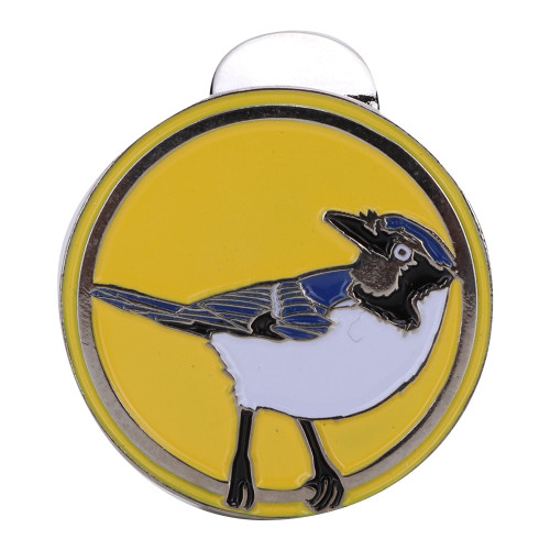 Metal Magnetic Golf Cap Hat Visor Clip Ball Marker Accessory (Yellow Bird)