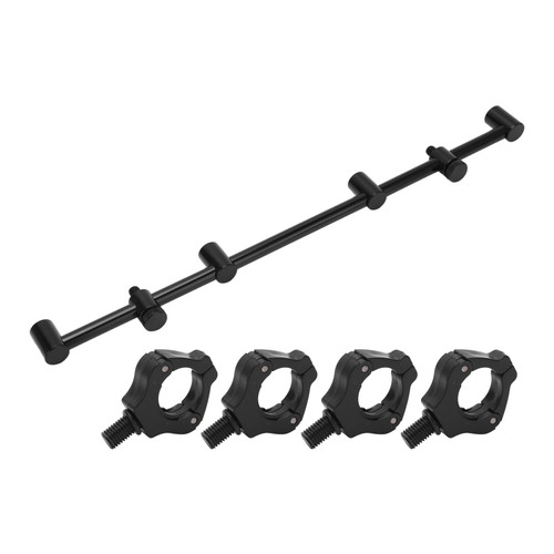 Carp Fishing Rod Holder Bracket Stand Carp Fishing Buzz Bars Black Magnetic Holder Head(4 Heads 45cm Bracket 4 Head )