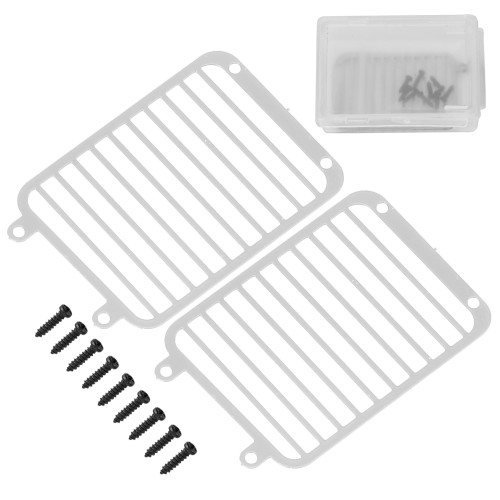 Metal Front Headlight Grille Light Cover for TRAXXAS TRX6/TRX4 1/10 Crawler Car AccessorySilver
