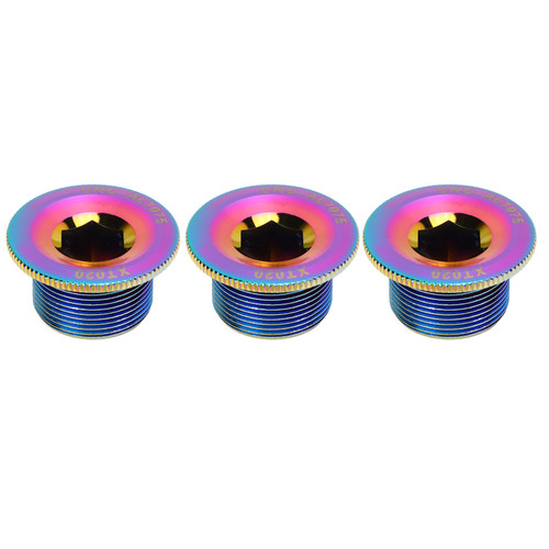 3pcs M20 Crank Cover Screws Rustproof Corrosion Resistant Aluminum Alloy Bike Crank Cover Screws for Mountain Bike Dazzling