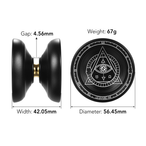 2pcs Competitive Yoyo Aluminum Alloy Yoyo Ball with Strings and Glove and Storage Bag