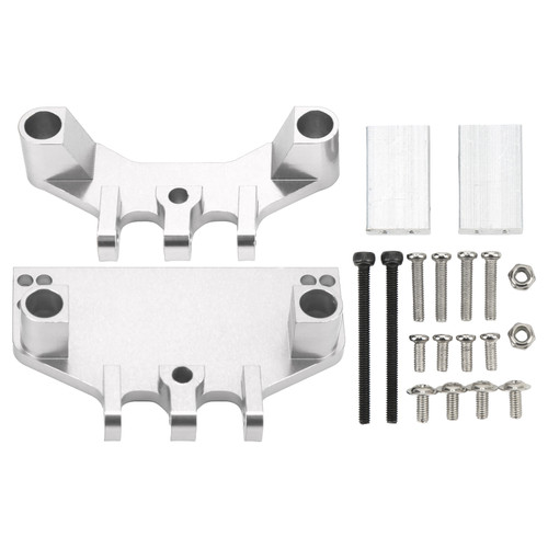RC Car Servo Link Bracket Aluminum Alloy Front and Rear Tie Rod Pedestal for MN86K MN86KS MN86 MN86S 1/12 RC Series CarsSilver