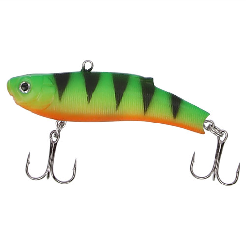 HENG JIA 7CM Vivid Soft Lures Artificial Minnow Fishing Bait with Hooks(B)