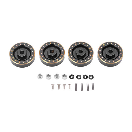 4pcs Brass Wheel Hub Counterweight Combiner RC Crawler Car Parts for Axial SCX24 1/24 RC Car