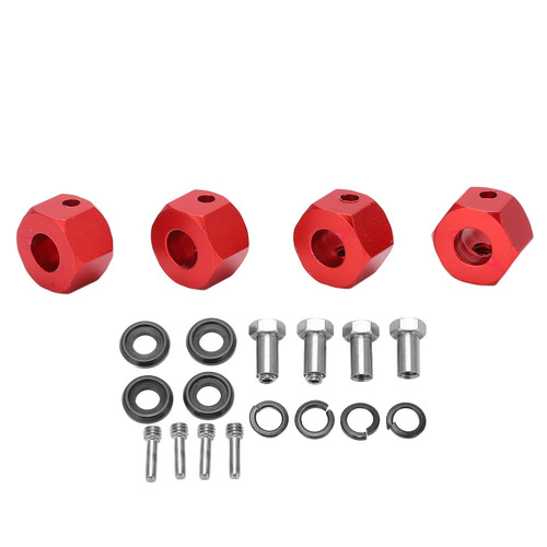 RC Hex Wheel Hub Adapter Hub Widening Connector for Traxxas 1/10 RC Crawler Car VehicleRed 8mm