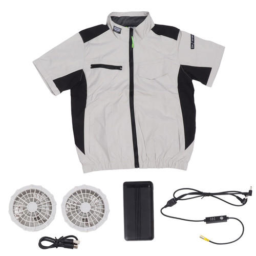 Air Conditioning Clothing for Men and Women Summer Fan Cooling Vest With 20000MAh Power Bank Clothes Light Style L