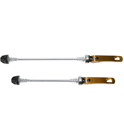 2pcs Road Mountain Bicycle Quick Release Skewers Bike Front Rear Skewer AccessoryGolden