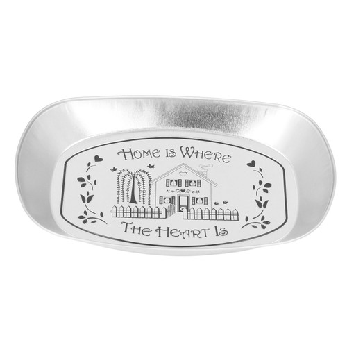 Food Serving Tray Tinplate Camping Tableware Portable Dinner Fruit Plate for Outdoor Picnic Home