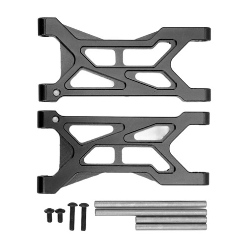 1 Pair RC Rear Suspension Arms Aluminium Alloy Rear Lower Suspension Arms Replacement for 1/10 RC CarBlack