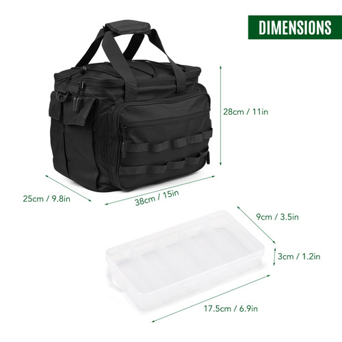 Lixada Fishing Bag Outdoor Multifunctional Fishing Rod Pole Storage Bag Fishing Tackle Carrier Bag with Fishing Box