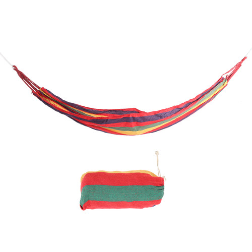 Portable Camping Hammock High Strength Indoor Outdoor Travel Lightweight HammocksRed with Color Stripe