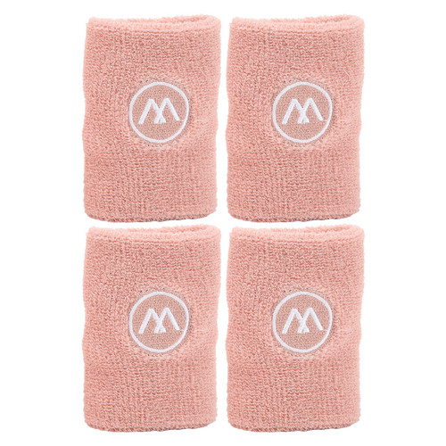 2 Sets Sweatbands Wristband for Men Women Gym Running Basketball Sport Wrist Support Brace Wrap Sleeve Pink