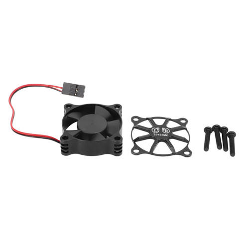 Motor Cooling Fan 35x35mm Aluminium Alloy Fast Cooling RC Car ESC Cooling Fan with Fan Cover For 1/10 1/12 1/8 RC Car Black