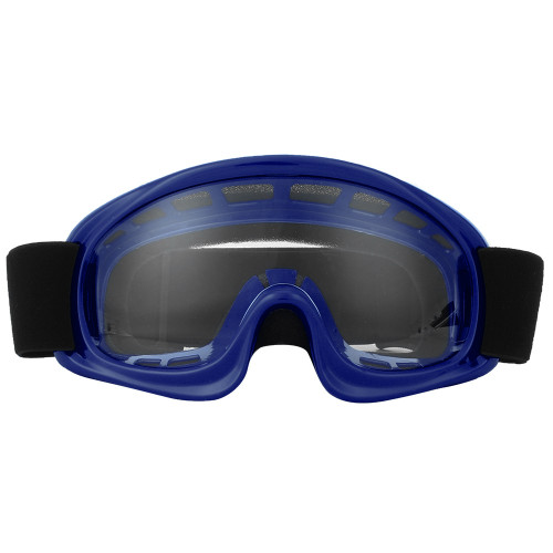Children Protection Goggles Motorcycle Outdoor Cycling Windproof Anti‑Impact Skiing Glasses(Blue )