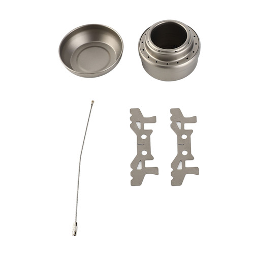 Portable Mini Alcohol Stove with Lid Cross Stove Stand Rack Outdoor Camping Hiking Backpacking Cooking Alcohol Stove
