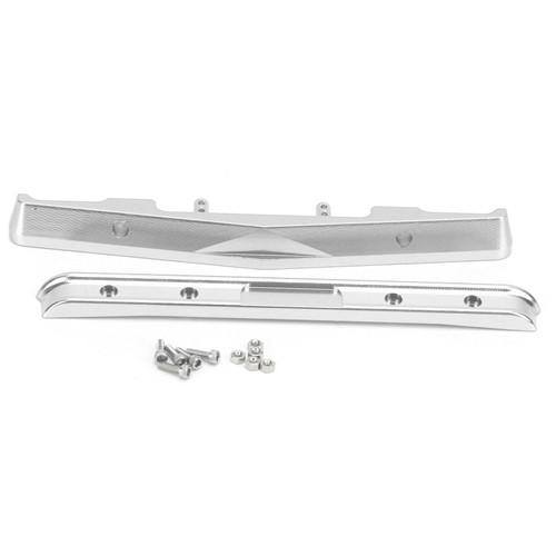RC Aluminum Alloy Front Rear Bumper Set for Axial SCX24 90081 1/24 RC Car Upgrade PartsSilver