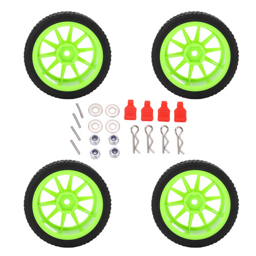 4Pcs RC Rubber Tires 65mm Car Tyres Wheels Strong Friction for WLToys 144001 RC 1/14 Off Road Vehicle