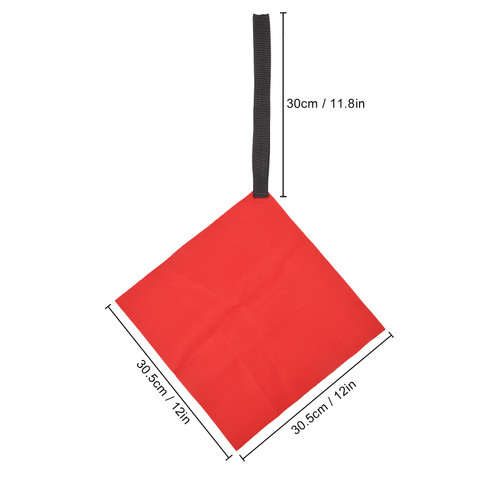 2pcs Kayak Tow Flags Red Safety Hooked Kayak Flag for Boat Canoe Trailer Safety Warning Flag
