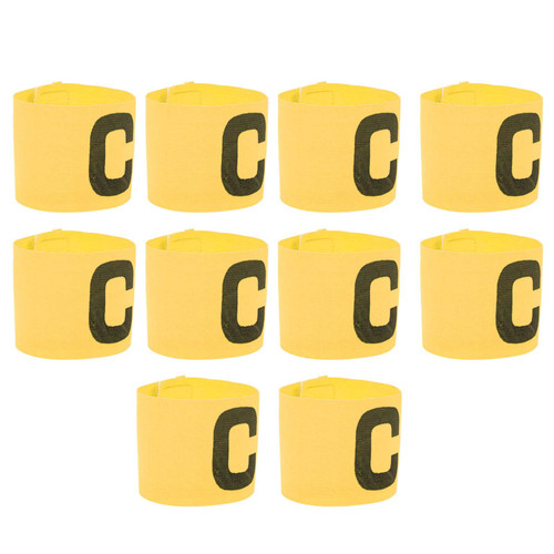 10Pcs Running Exercise Football Header Game Brassard Armband Elastic Paste Winding C Wordyellow