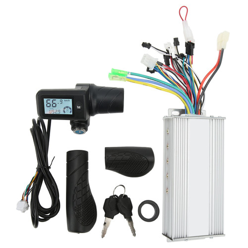 36V 48V 1000W Electric Bike Motor Brushless Controller 805 LCD Panel Split Throttle Grip for 22.5mm Handlebar