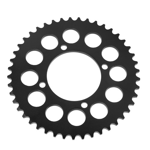 420 45T Motorcycle Rear Sprocket Steel Black 12 Round Holes Chain Sprocket Cog for Karts ATV