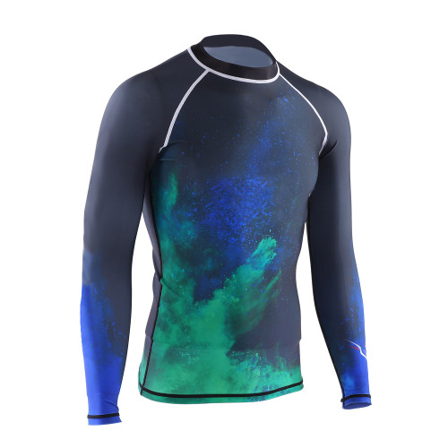 Keep Diving Men UV Protection Breathable Fast Dry Long Sleeves Diving Top Wetsuit Jacket (M)