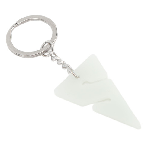 Blue Luminous Keychain Resin Triangular Key Pendant Glow in Dark Keychain for Diver Backpack Decoration