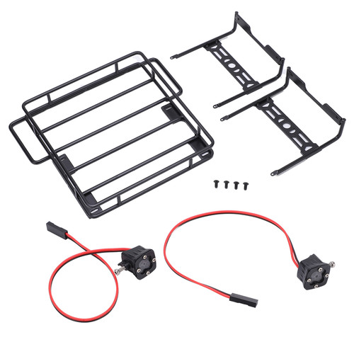 Roof Rack Luggage Carrier Wear Resistant RC Car Accessory for Wrangler 1/10 Axial SCX10 90046 D90