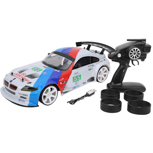 1:10 2.4G RC Car Drift Racing Car Children Kid Remote Control Vehicle Toys GiftsDual Battery