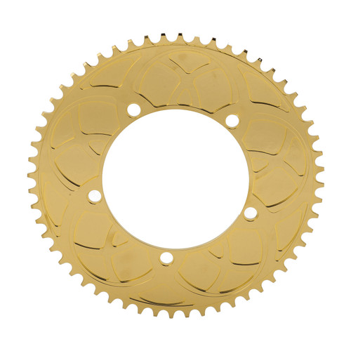 BOLANY 130BCD Bike Chainring 56T Positive Negative Tooth Single Disc for Folding Road Bicycle Cycling BMXTitanium Gold